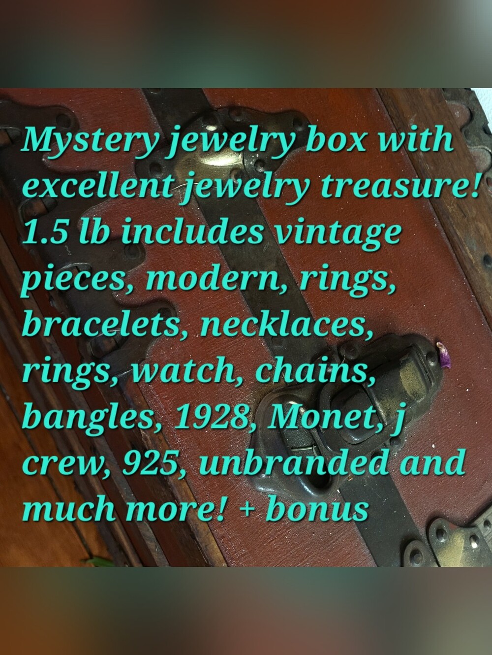 Mystery Jewelry Treasure Box, Assorted Pieces ALL wearable + Bonus Gifts